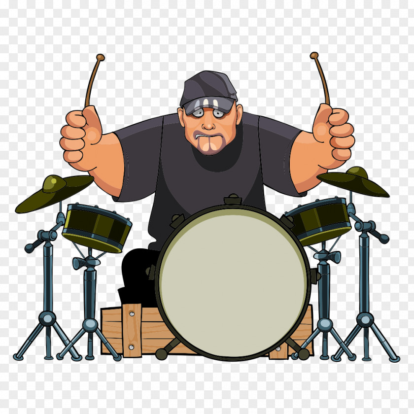 Drums Man Drummer Illustration PNG