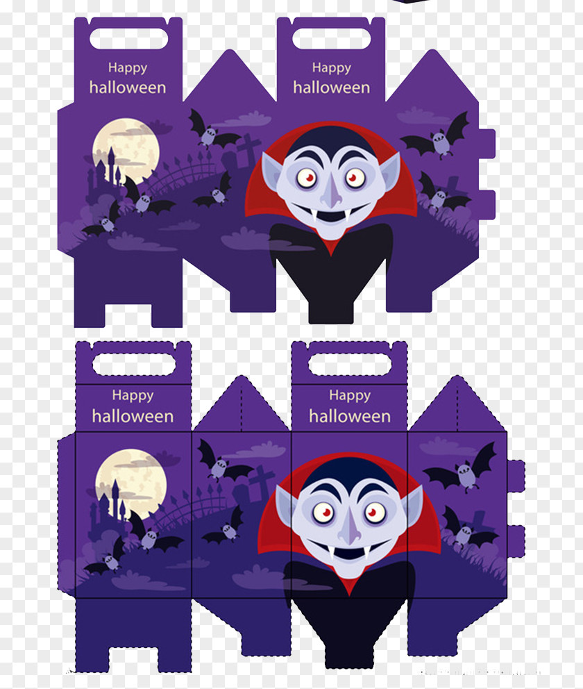 Halloween Theme Packaging Design Paper Box Clip Art PNG