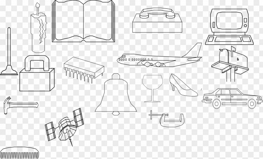 Overlapping Drawing Clip Art PNG