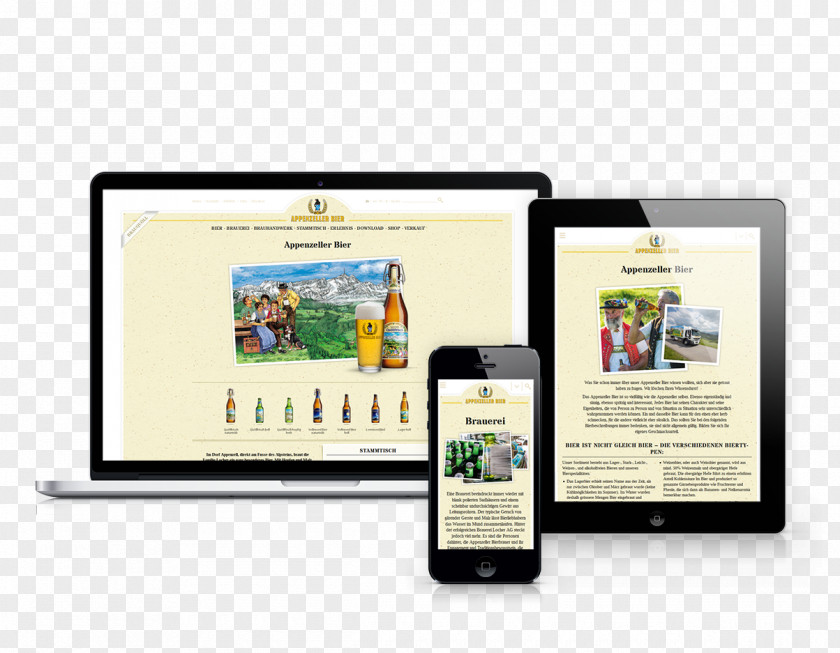 Responsive Web Design Brauerei Locher Digital Marketing PNG