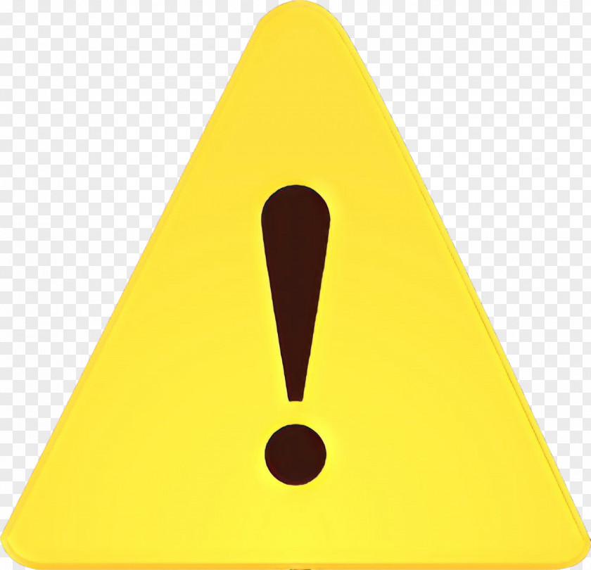 Signage Sign Yellow Triangle Cone PNG