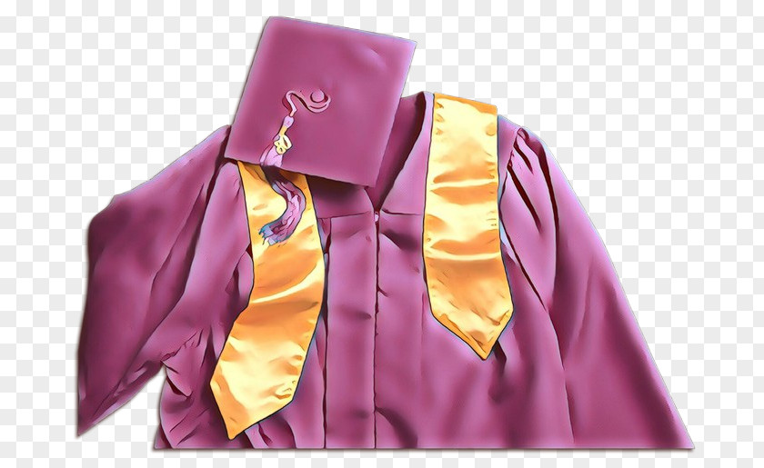 Academic Dress Tie Outerwear Purple PNG