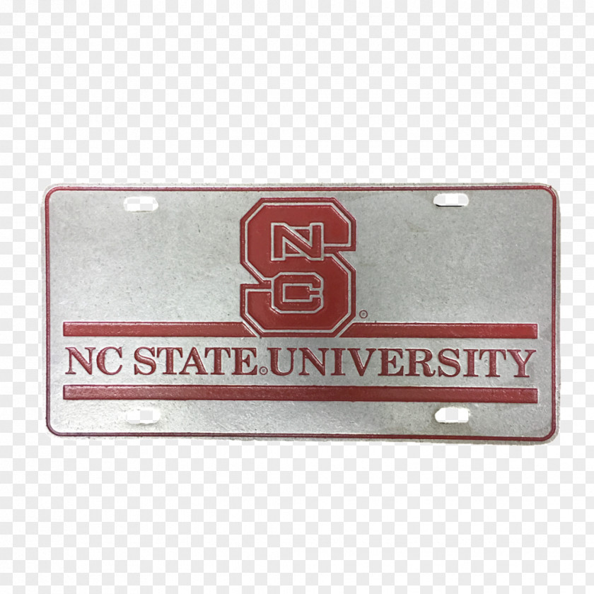 Blocking The License Plate North Carolina State University Brand Rectangle NC Wolfpack Football PNG