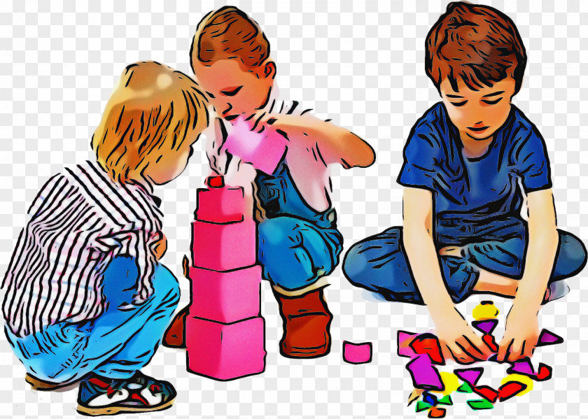 Child Sharing Play Cartoon Playing With Kids PNG