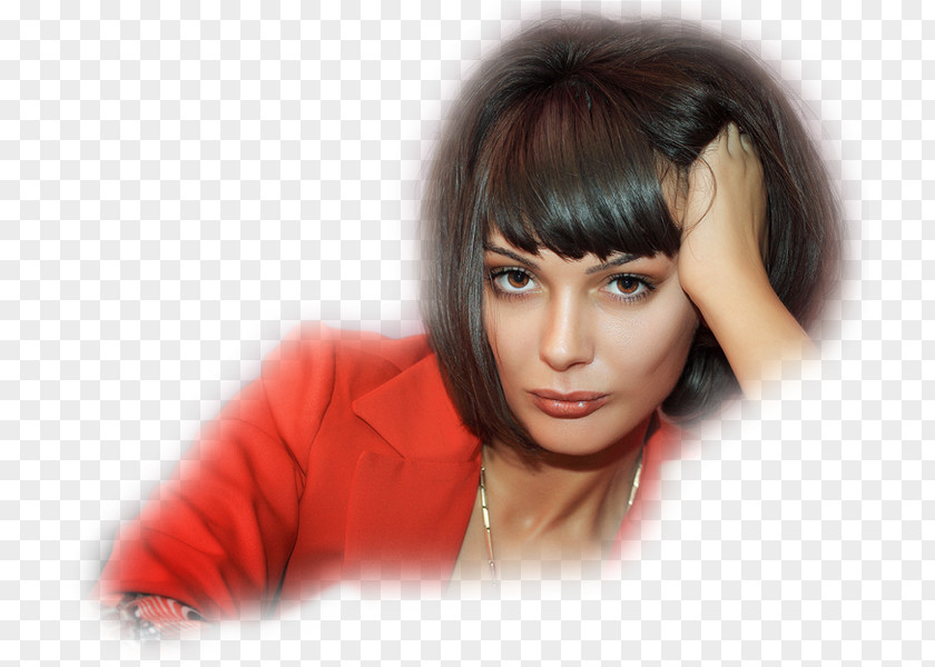 Hair Black Coloring Bangs Brown PNG