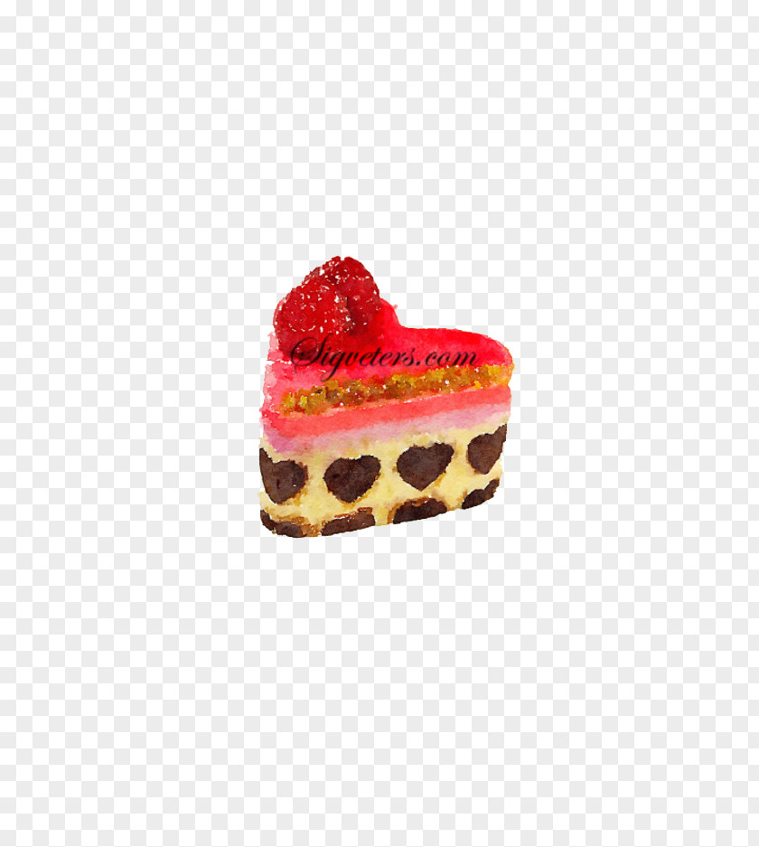 Love Strawberry Chocolate Picture Material Cheesecake Birthday Cake Illustration PNG