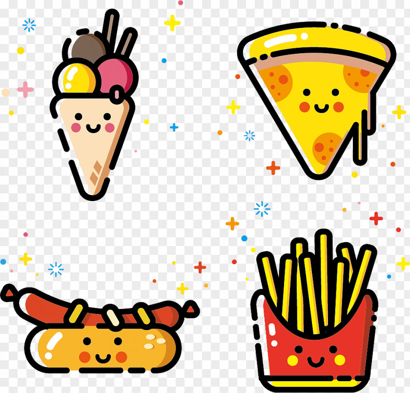 Animated Wind French Fries Hamburger Food Hot Dog Barbecue PNG