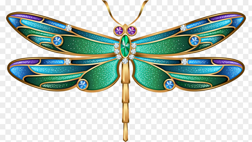 Diamond Dragonfly Decoration Blue Clip Art PNG