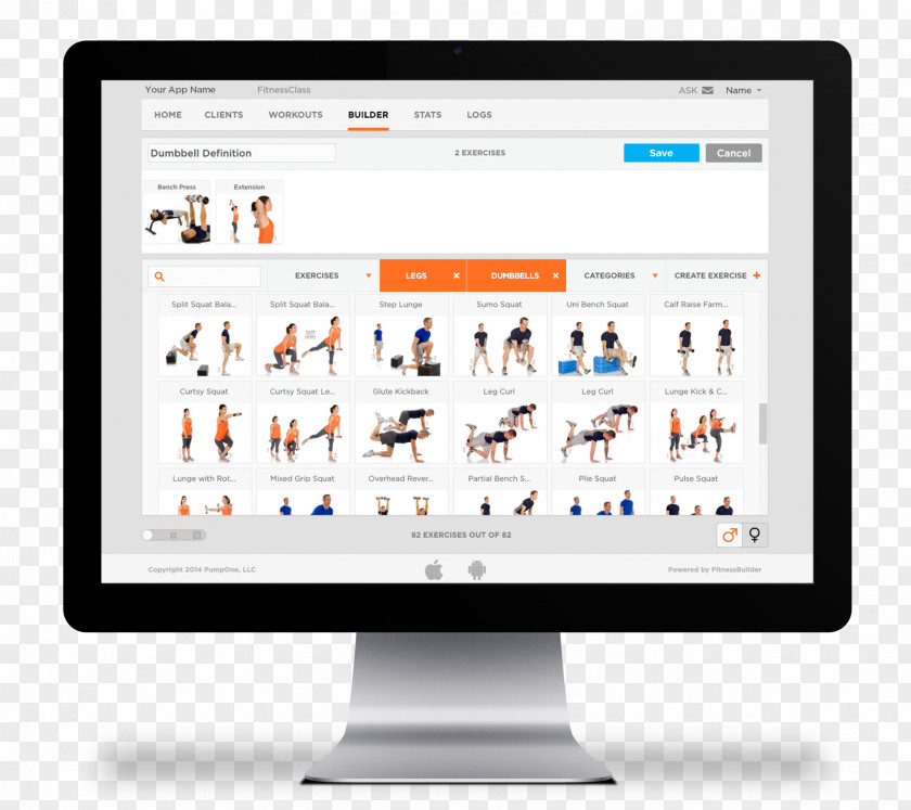 Fitness App Digital Marketing Service Web Design Website PNG