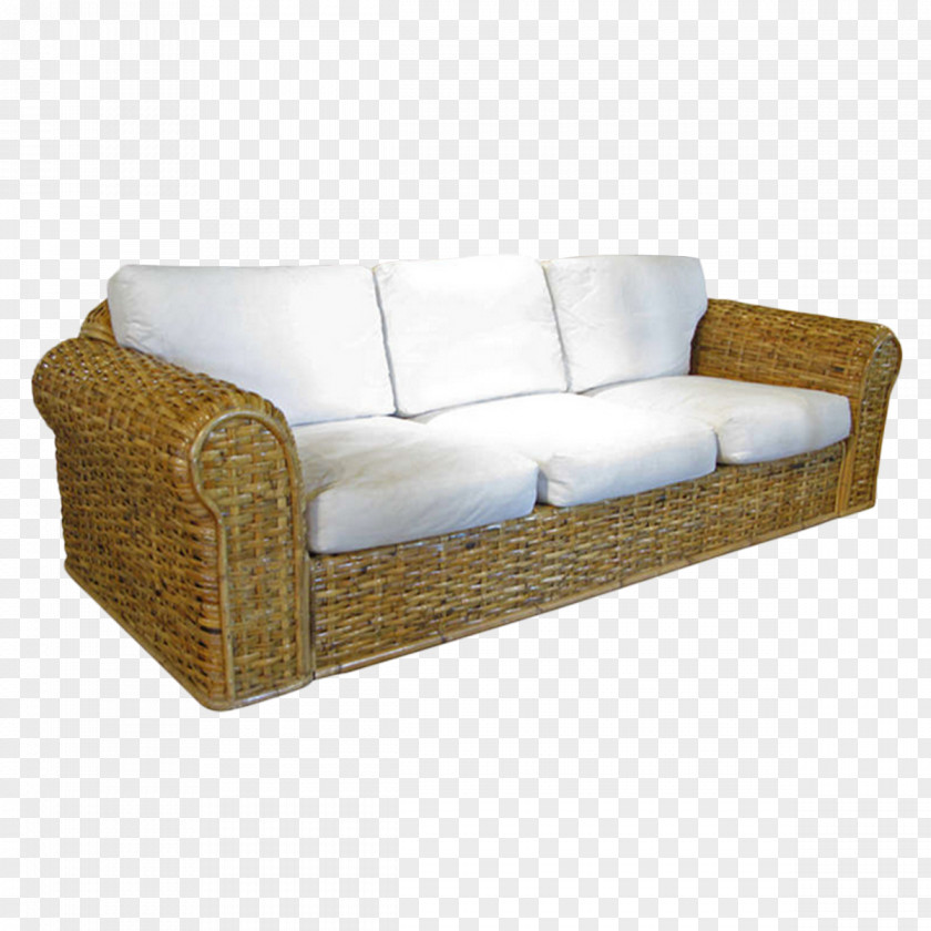 Rattan Furniture Bedside Tables Couch Sofa Bed PNG