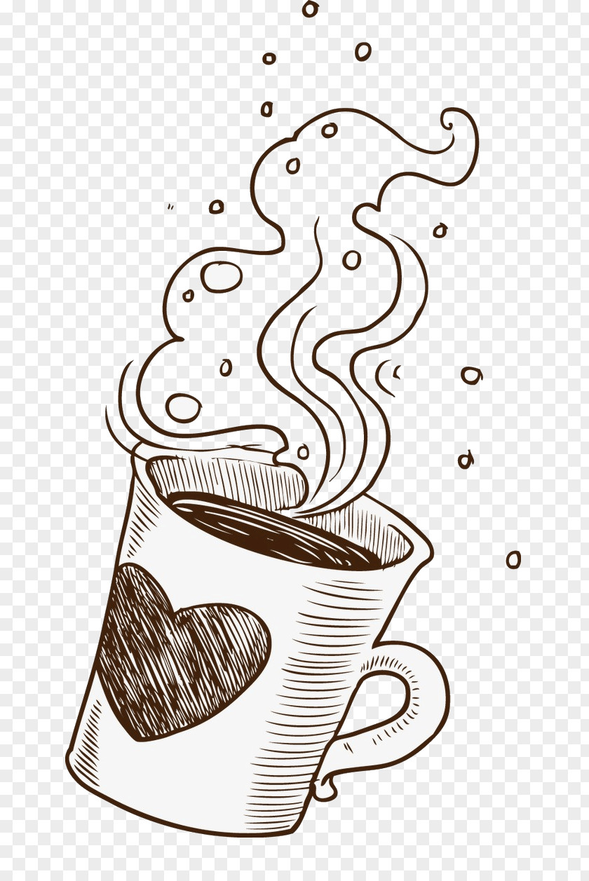 Cartoon Coffe Cafe White Coffee Espresso Latte PNG
