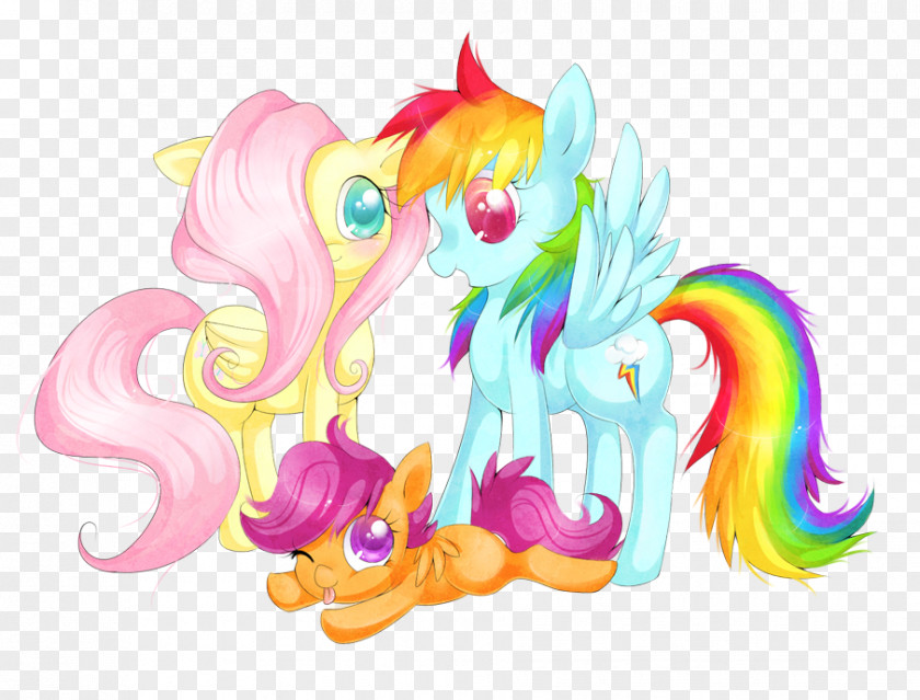 Horse Fluttershy Scootaloo Rainbow Dash Pony PNG