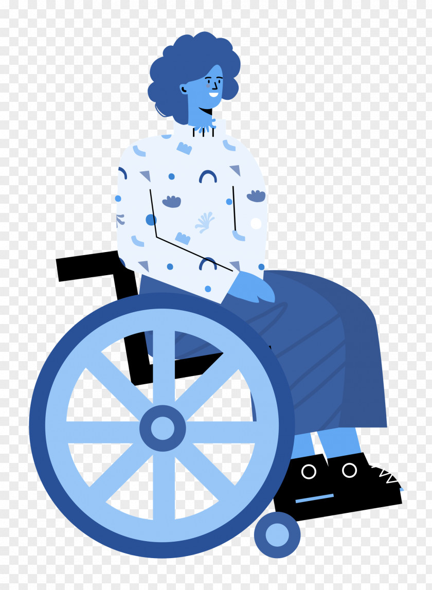 Sitting On Wheelchair Woman Lady PNG