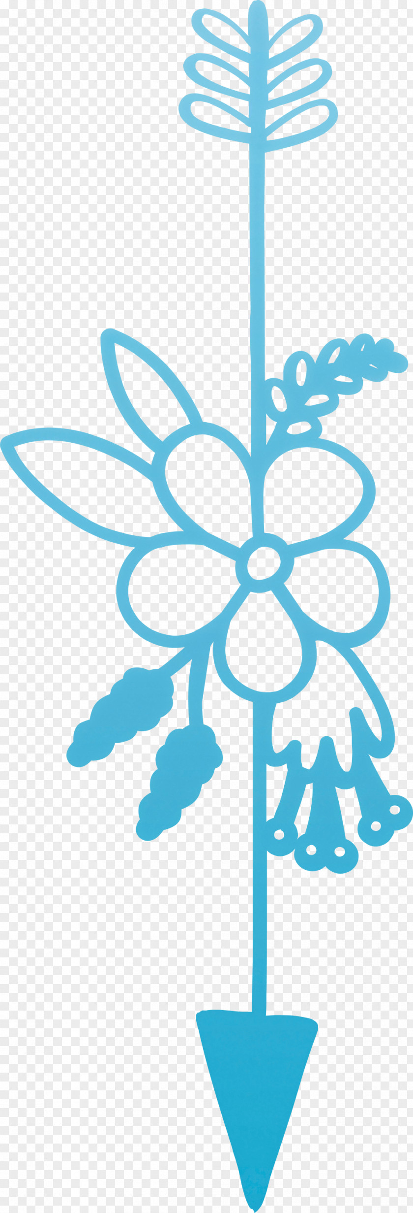 Boho Arrow Flower PNG