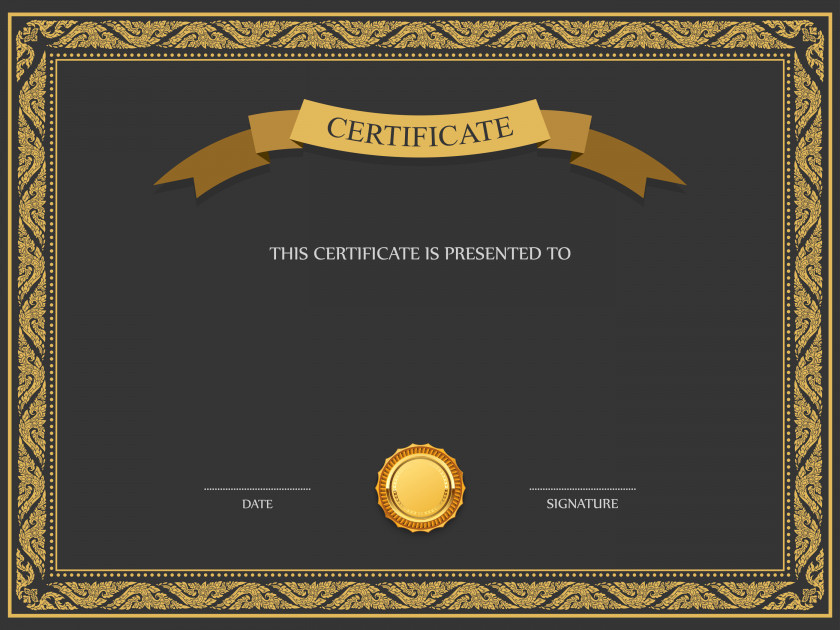 Certificate Template Academic PNG