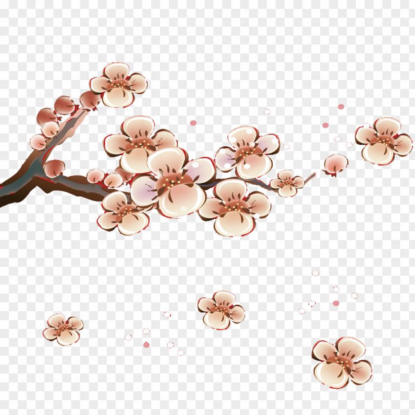 Plum Flower Blossom RGB Color Model PNG