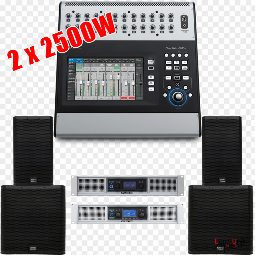 Stock Level QSC TouchMix-30 Pro Audio Products TouchMix-16 Mixers TouchMix-8 PNG