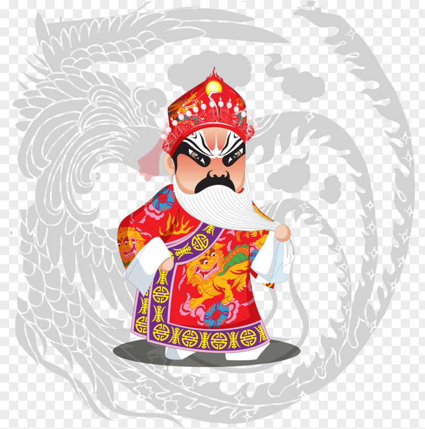 Tradition Cartoon Peking Opera Vector Graphics Design PNG