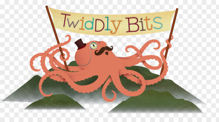Twiddly Bits Octopus Marriage Logo Font PNG
