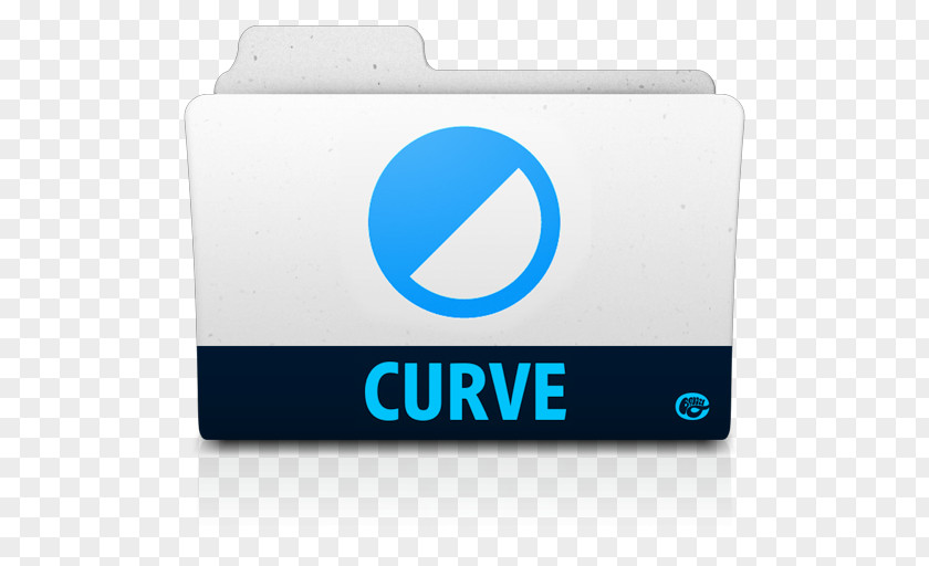 Curve Folder Blue Brand Multimedia Font PNG