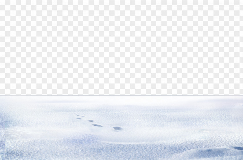 Footprints Minimalist Decor With White Snow Blue Sky Pattern PNG