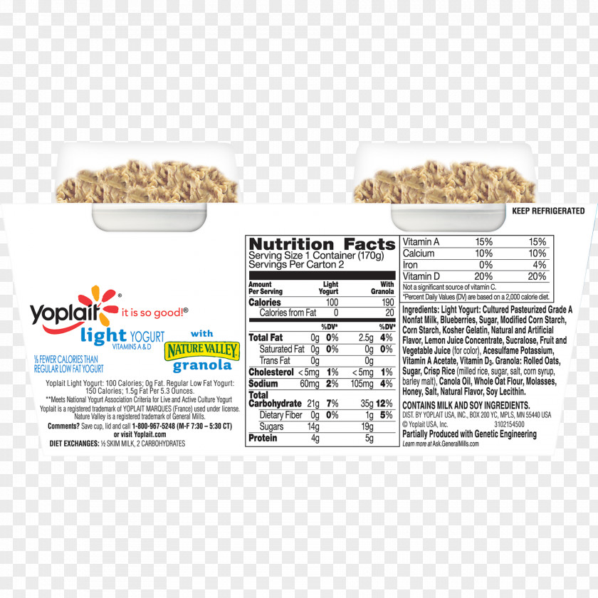 Malted Milk Yoplait Yoghurt Low-fat Diet PNG