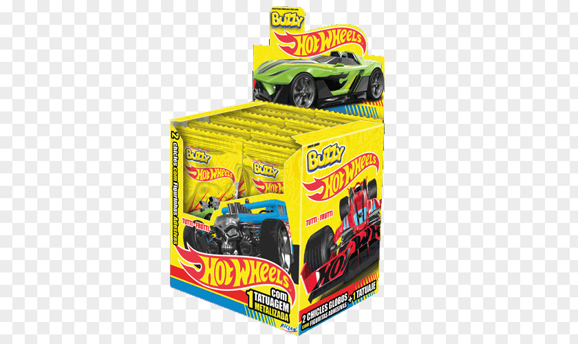 Hot Wheels Storage Chewing Gum Tutti Frutti Candy Chicle Riclan PNG
