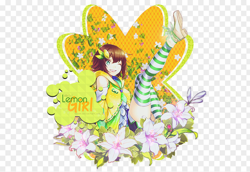 Lemon Painting Fairy Flora Insect Clip Art PNG