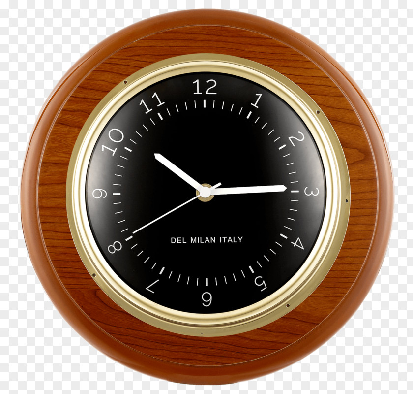 Pendulum Chime Wall Clock Tide Del Milan Round Barometer, Carbon Fiber Finish House PNG