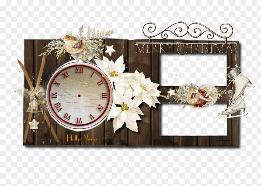 Picture Frames New Year Clock PNG