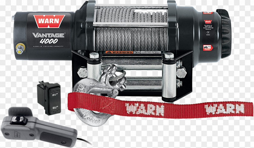 Rhino Warn Industries Wire Rope Side By Winch All-terrain Vehicle PNG