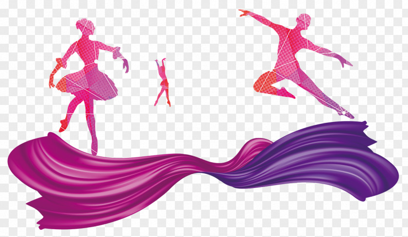 Silhouette Figures Purple PNG
