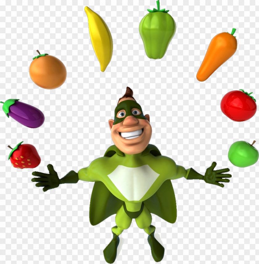 Vegetable Plant Superhero Cartoon PNG