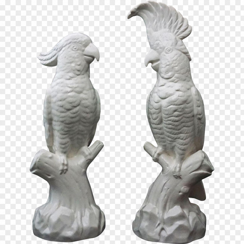 Cockatoo Sculpture Stone Carving Statue Figurine PNG