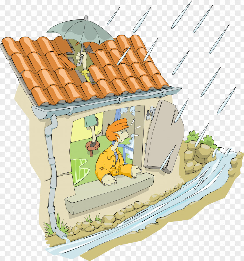 Falls Clipart House Roof Leak Home Repair Clip Art PNG