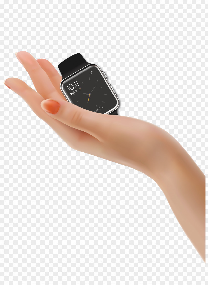 Vector Hand Apple Watch Euclidean PNG