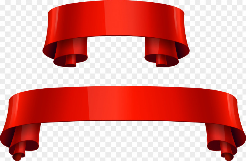 Red Ribbon Streamers PNG