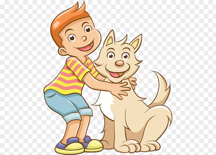 Boy Cartoon Dog Pattern Child Pet PNG