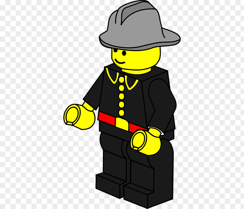 Fire Man Lego City Toy Block Minifigure PNG
