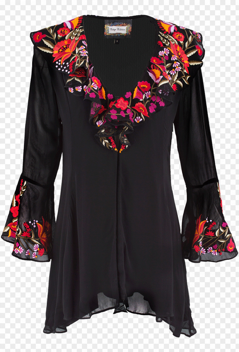 Passion Flower Blouse Sleeve PNG