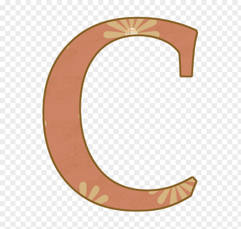 Letter C Symbol Alphabet Peach Blog Font PNG