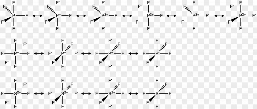 Dot Formula Lewis Structure Sulfur Hexafluoride Resonance Phosphorus Pentafluoride Hypervalent Molecule PNG