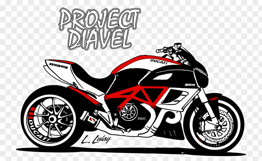 Ducati Car Motorcycle Diavel Drawing PNG