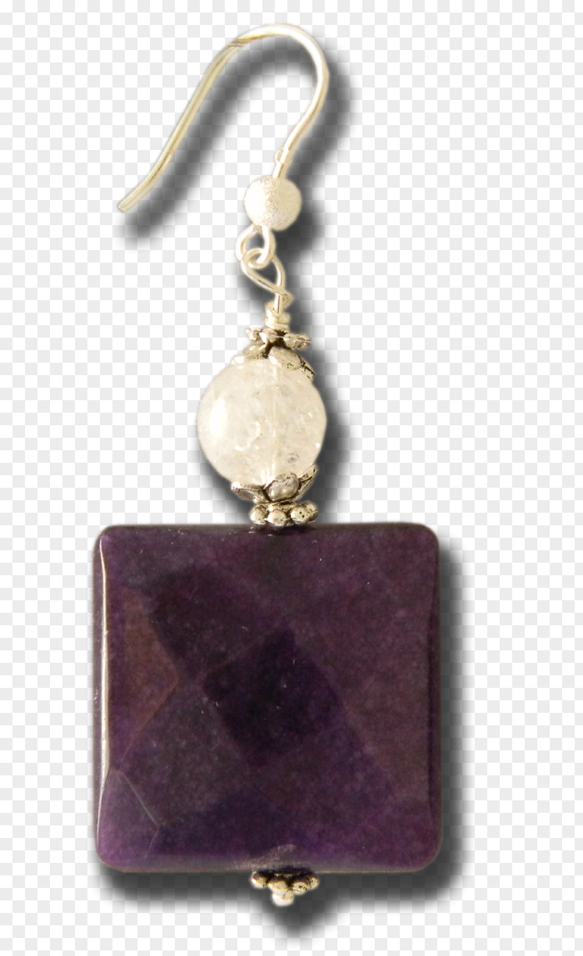 Necklace Earring Amethyst Jade Purple PNG