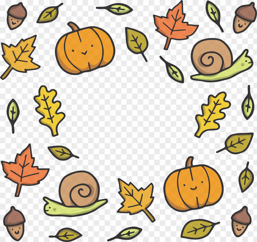 Pumpkin Snail Poster Clip Art PNG