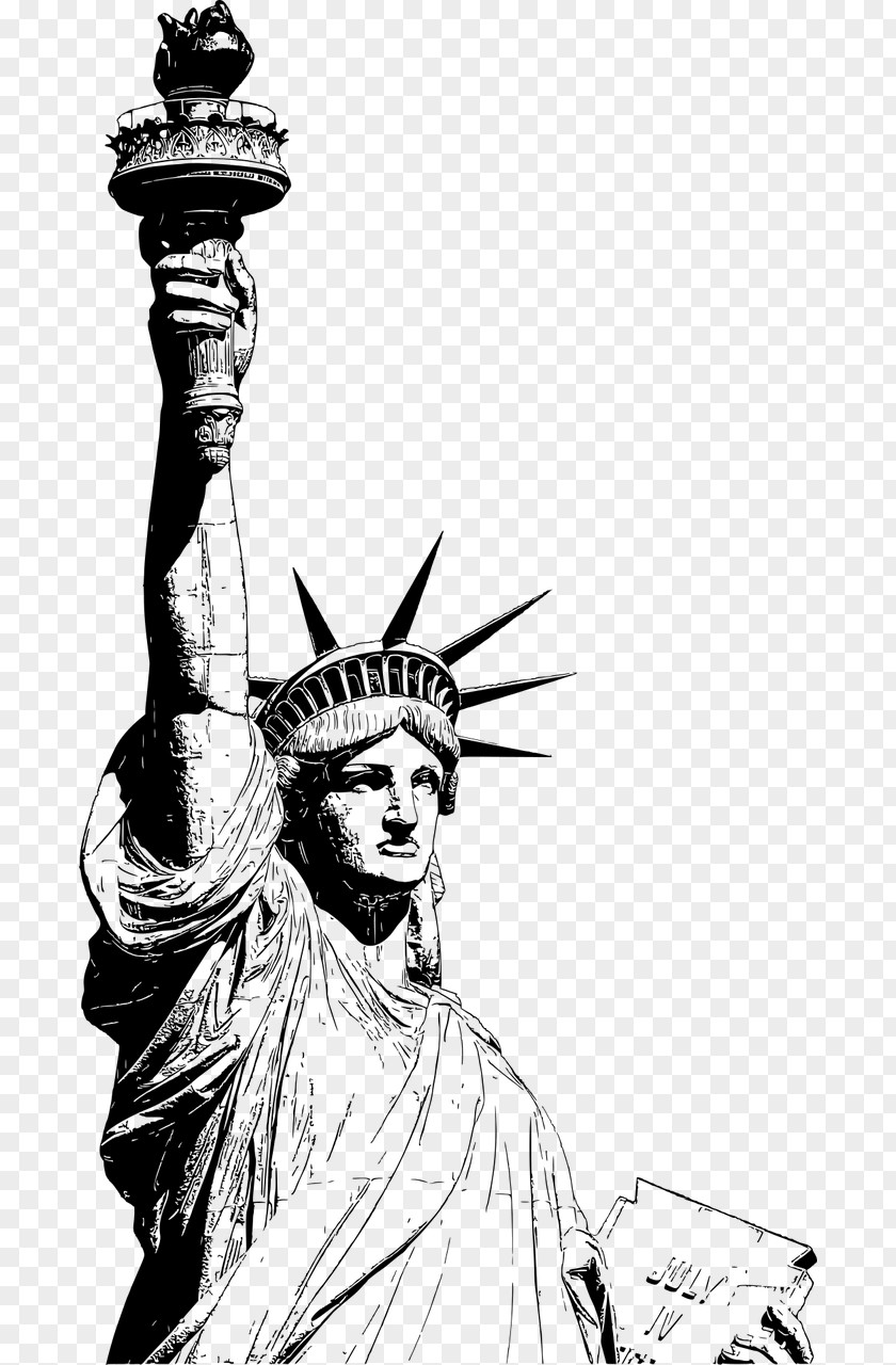 Statue Of Liberty Eiffel Tower Drawing Clip Art PNG