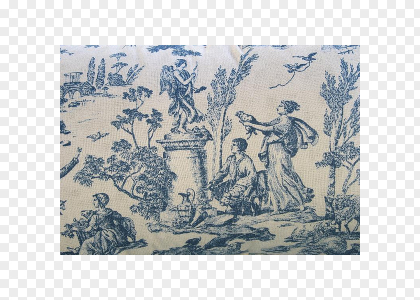 Cottage Textile Toile Jouy-en-Josas Paper Pattern PNG