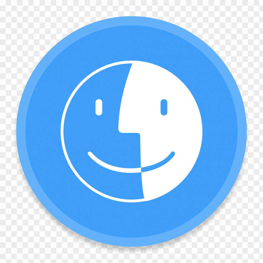 Finder 2 Blue Emoticon Area Text PNG
