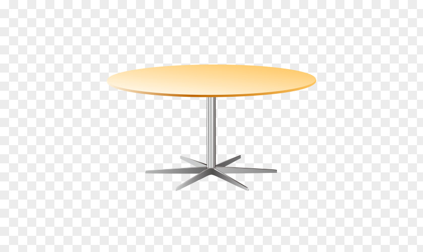 Yellow Wood Round Table PNG