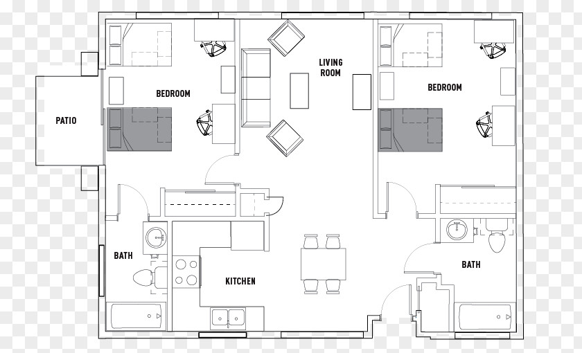 Apartment Aztec Corner Apartments Student House Room PNG